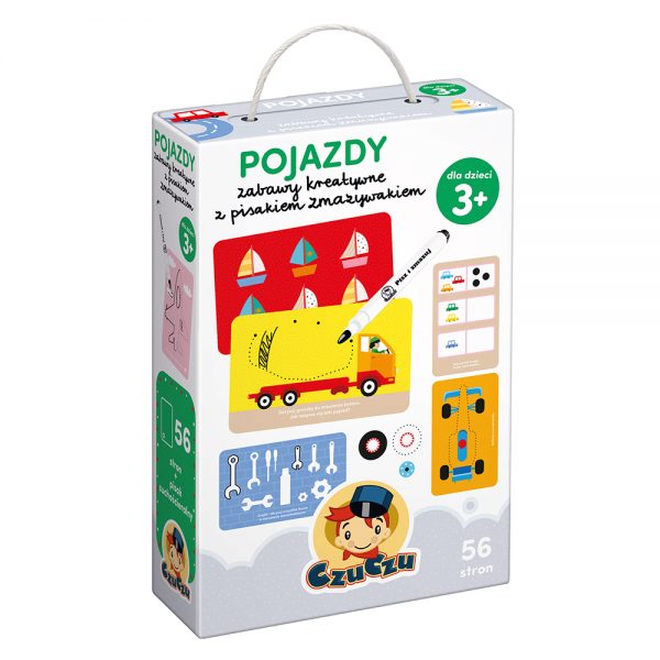 Pojazdy. Zabawy kreatywne z pisakiem zmazywakiem