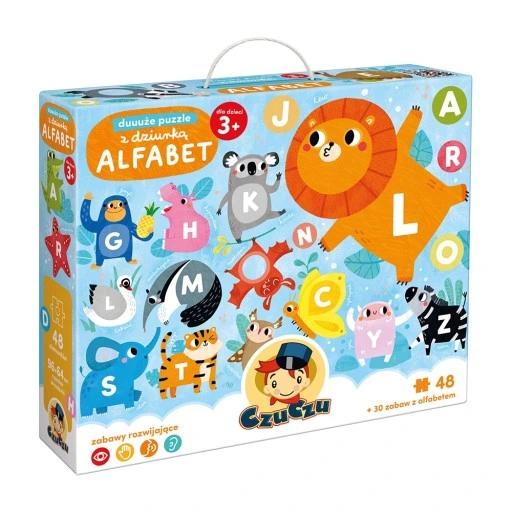 Puzzle 48 duuuże z dziurką. Alfabet 3+