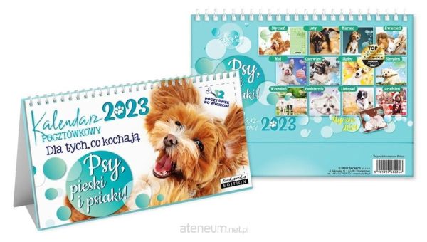 Kalendarz 2023 pocztówkowy Psy