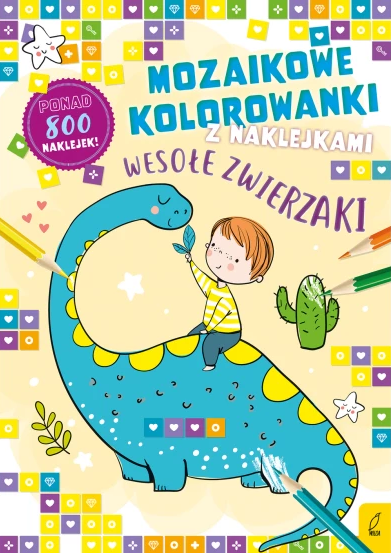 Mozaikowe kolorowanki. Wesołe zwierzaki