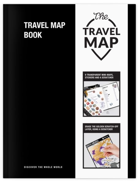 Notes planer zdrapka podróży, Travel Map Book