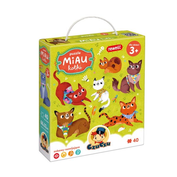 Puzzle 40 elementów. CzuCzu. Miau Kotki