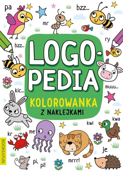 Logopedia. Kolorowanka z naklejkami