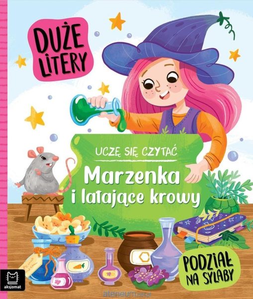 Uczę się czytać. Marzenka i latające krowy. Duże litery. Podział na sylaby