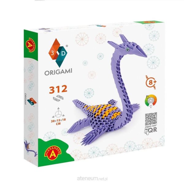 Origami 3D – Plezjozaur, 312 elementów ALEX