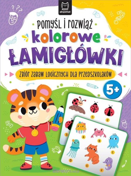 Pomyśl i rozwiąż kolorowe łamigłówki 5+